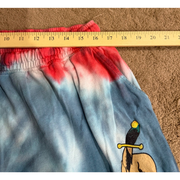 Vintage ED HARDY Skull Dagger Blue Yellow Red Tie Dye Jogger Pants Size XL RARE - Picture 7 of 7